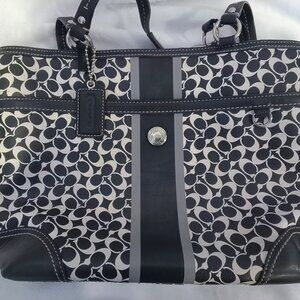 COACH CHELSEA HERITAGE SIGNATURE SATCHEL SHOULDER TOTE HANDBAG PURSE